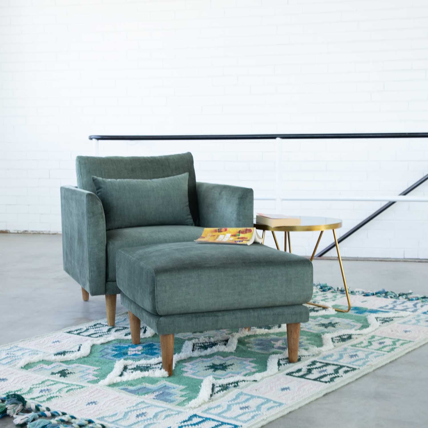 Marie Vogue Velvet Chair in Vogue Moss Online Warehouse Sale