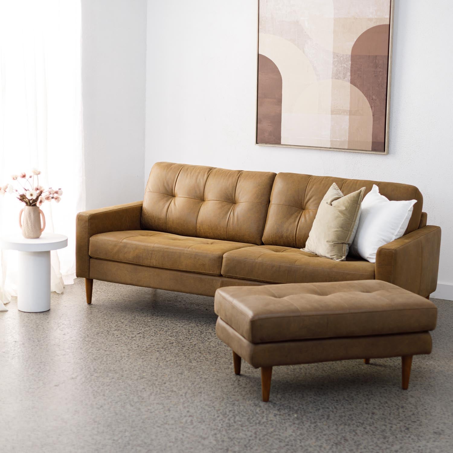 Classic Leather 3 Seat in Brumby Natural Online Warehouse Sale