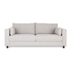 Secret Sofa Alex Fabric 3 Seat Sofa in Hastings Sand with black metal legs, durable metal zig-zag spring seat support, stylish design, and easy-to-clean upholstery.
