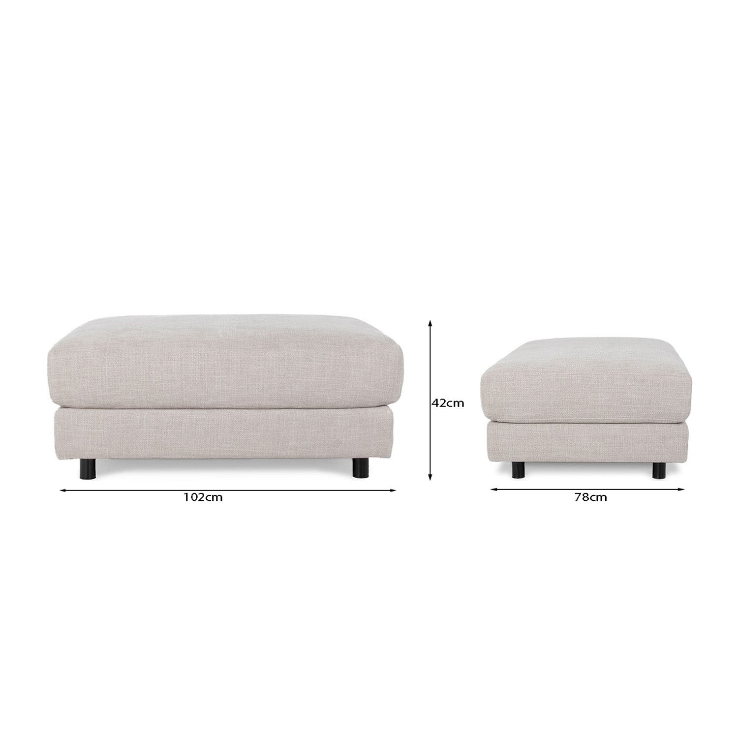 Alex Fabric Ottoman