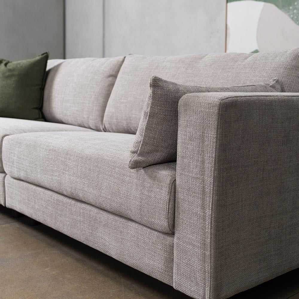 Alex Fabric 4 Seat Sofa in Hastings Sand Online Warehouse Sale