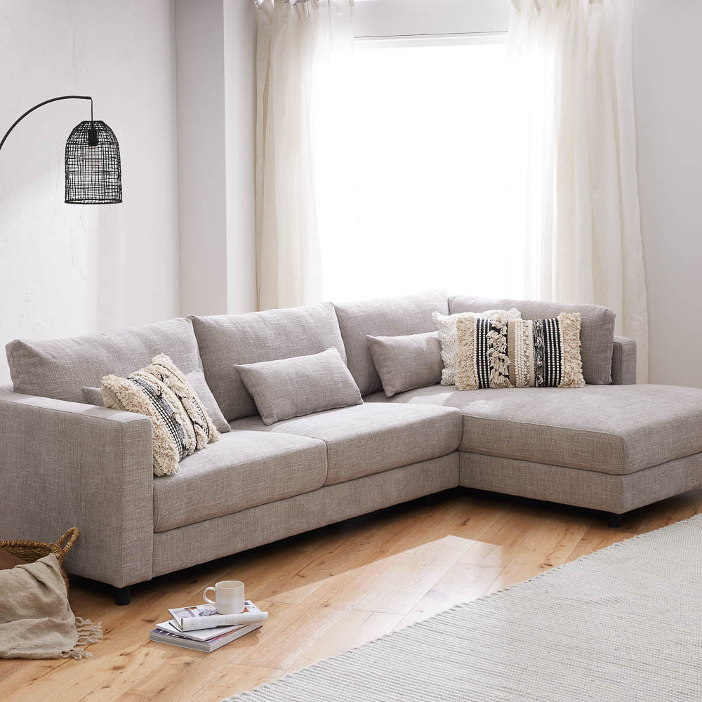 Online Warehouse Sale Alex Fabric Right Side Facing Chaise Lounge in Hastings Sand