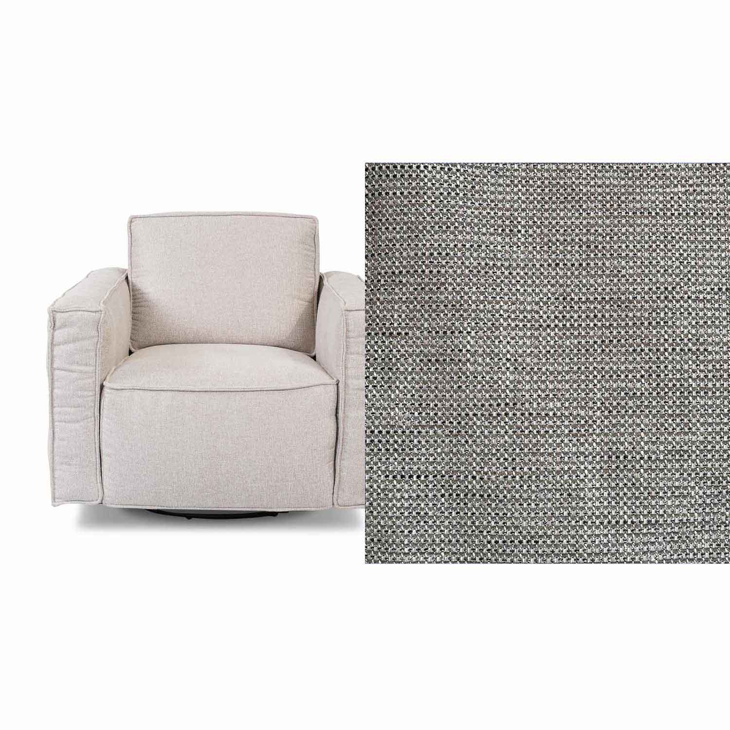 Archie Fabric Swivel Chair