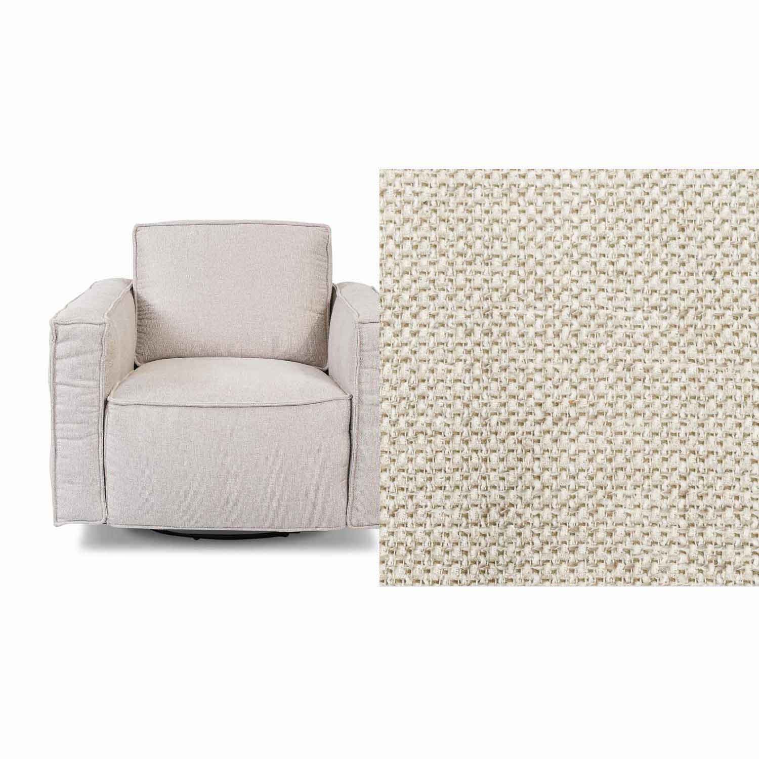 Archie Fabric Swivel Chair