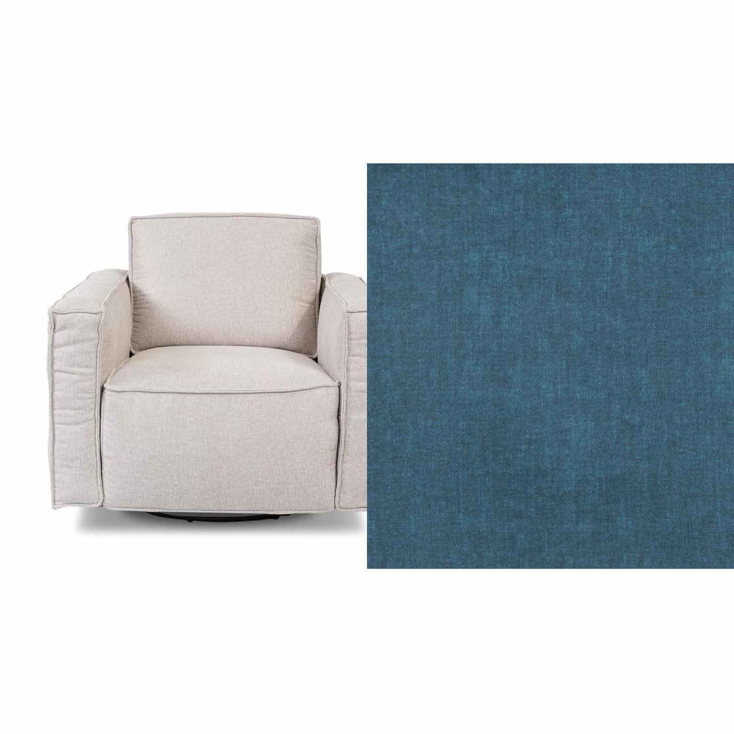 Archie Fabric Swivel Chair
