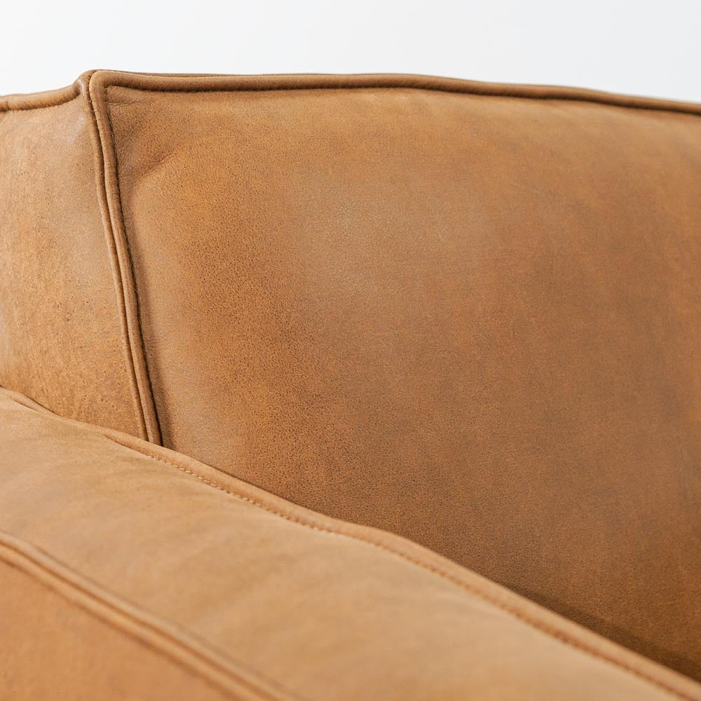 Archie Leather Swivel Chair in Brumby Natural Online Warehouse Sale