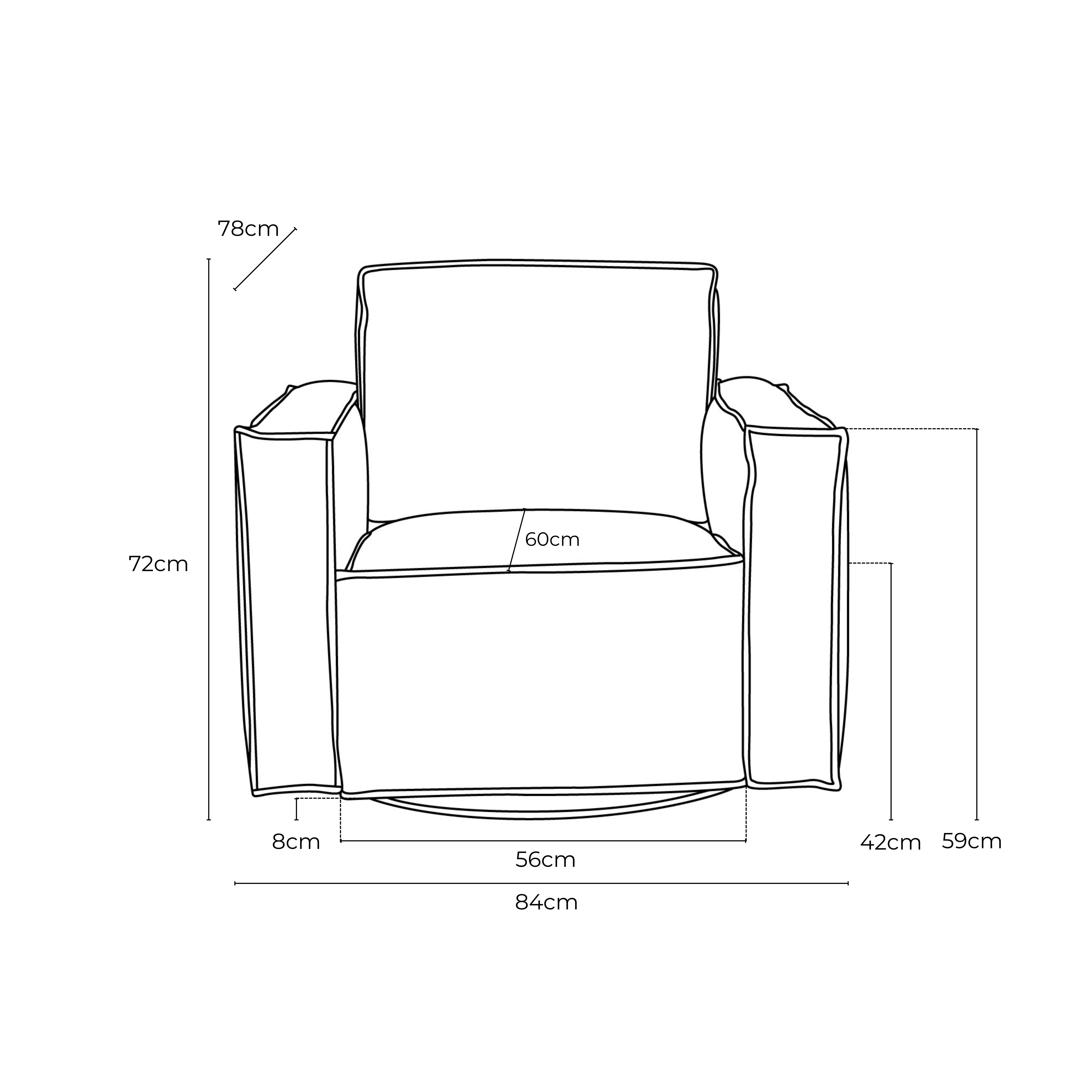 Archie Leather Swivel Chair