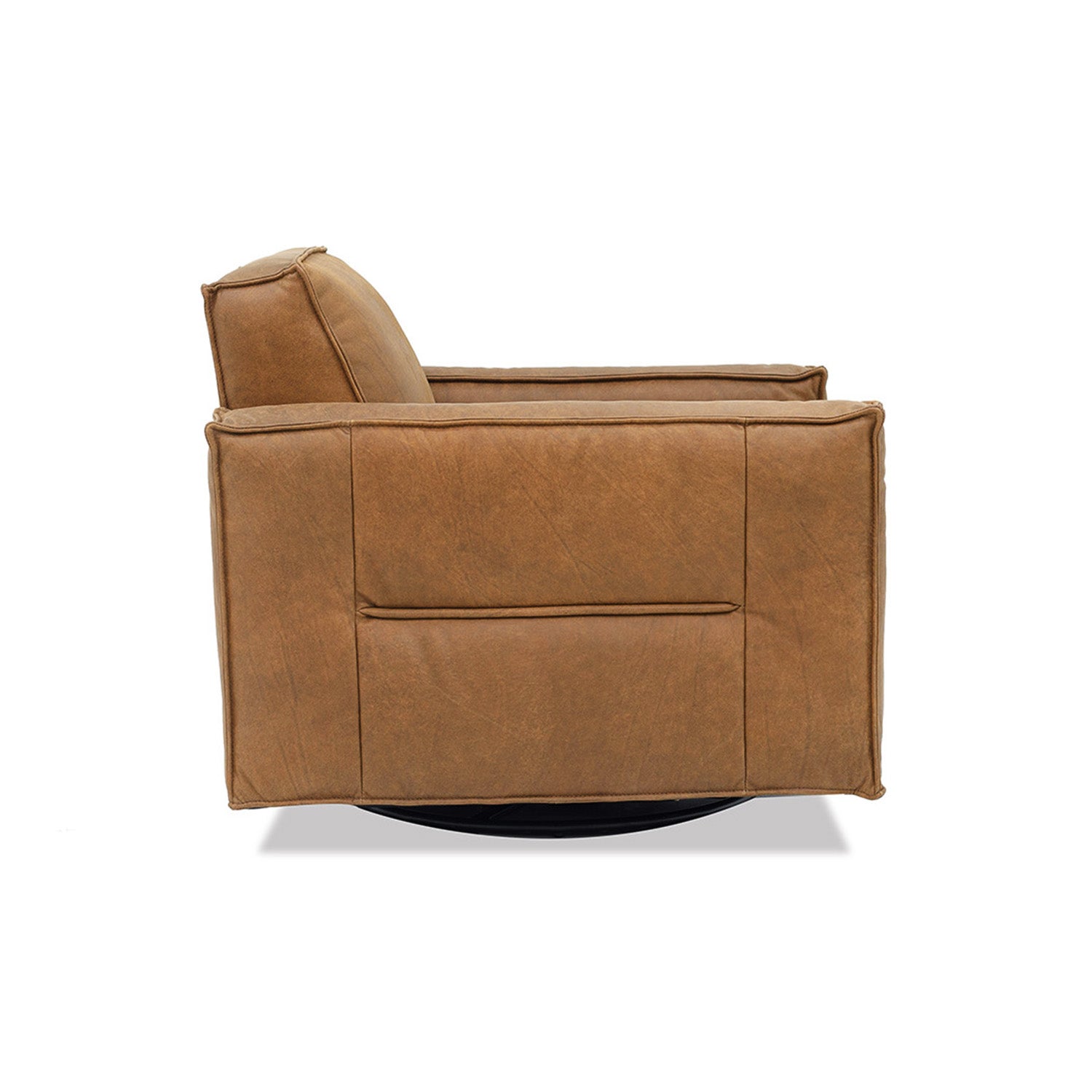Archie Leather Swivel Chair in Brumby Natural Online Warehouse Sale