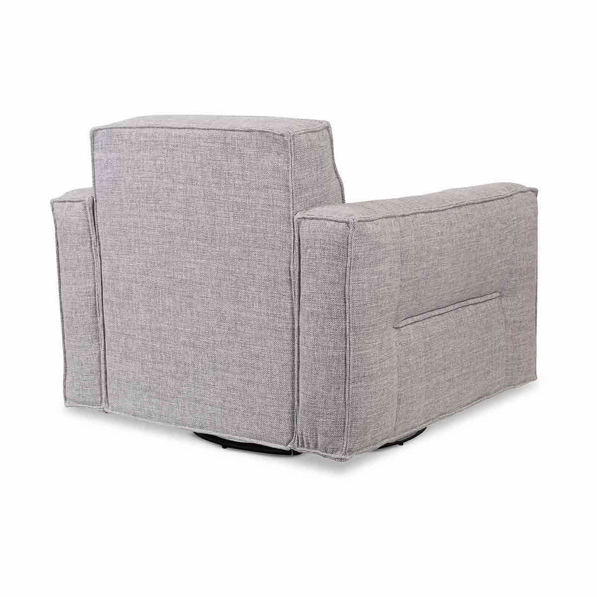 Archie Fabric Swivel Chair in Orson Silver Online Warehouse Sale