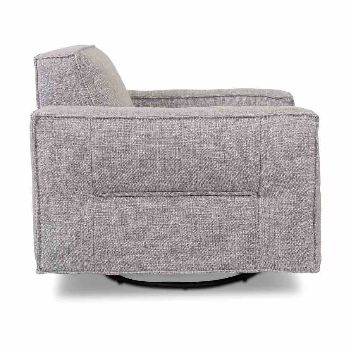 Archie Fabric Swivel Chair in Orson Silver Online Warehouse Sale
