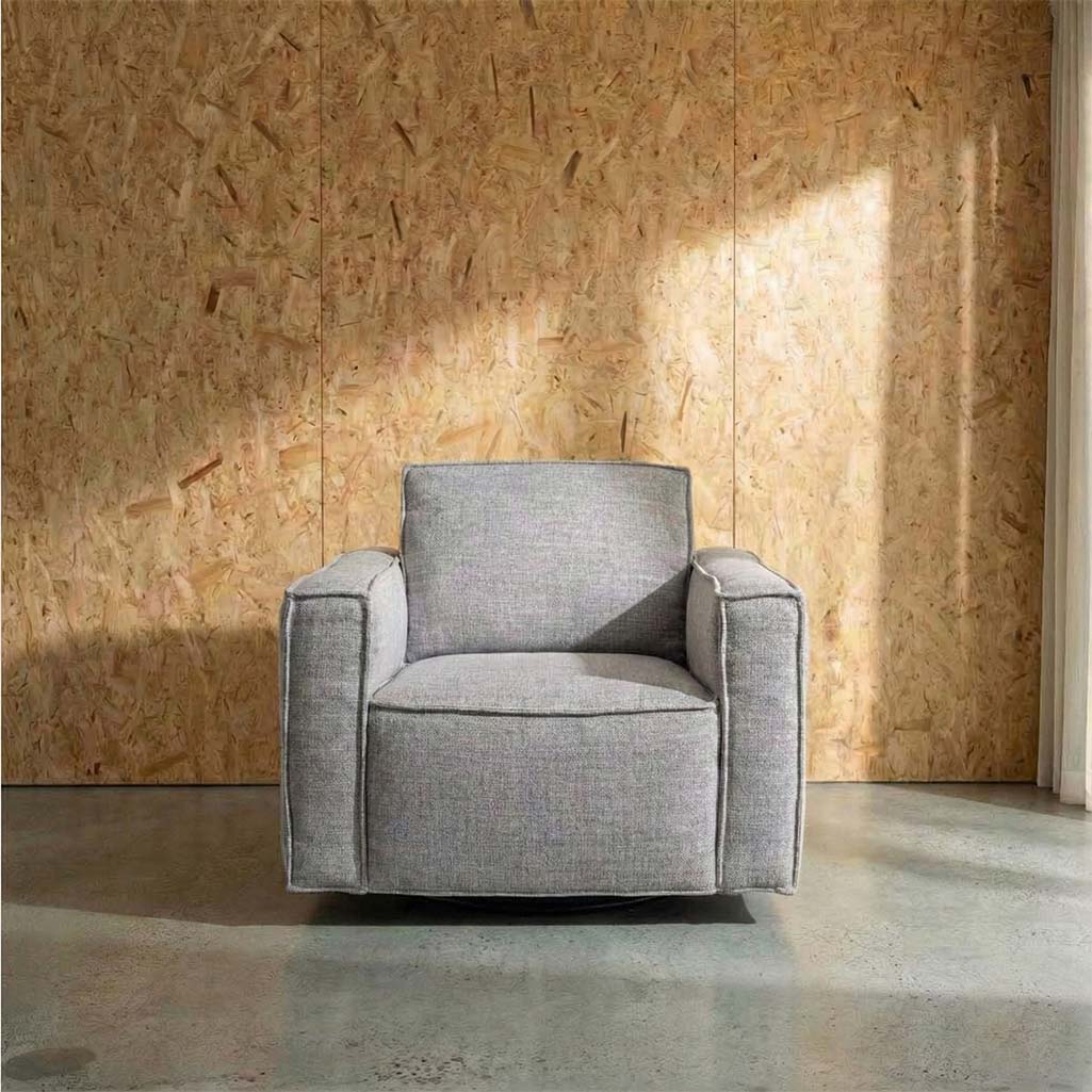Archie Fabric Swivel Chair