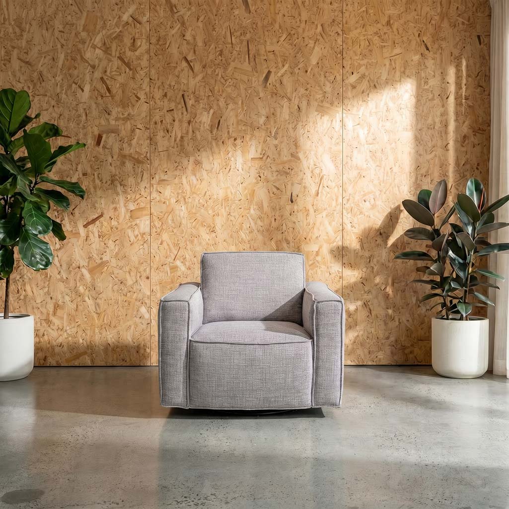 Archie Fabric Swivel Chair