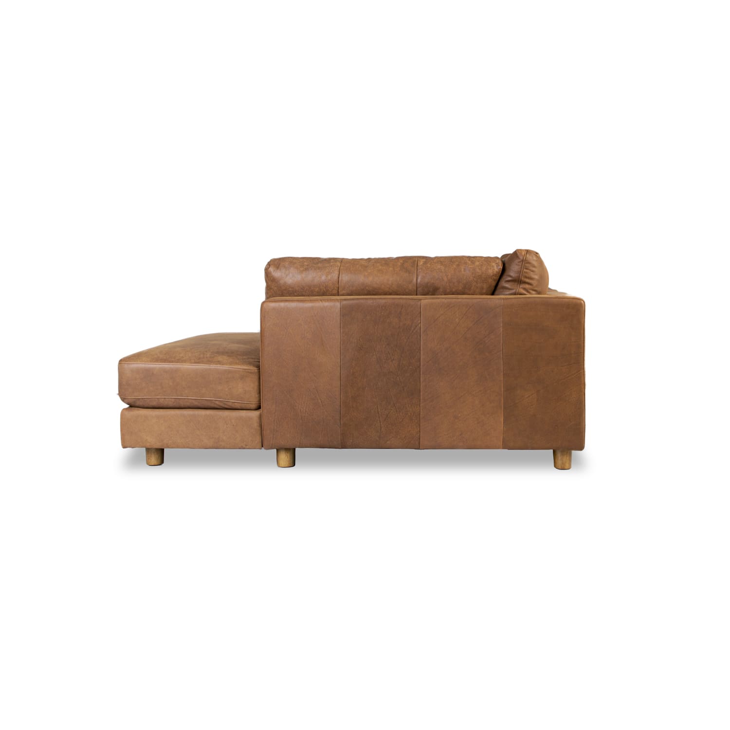 Barcelona Leather Right Side Facing Chaise Lounge