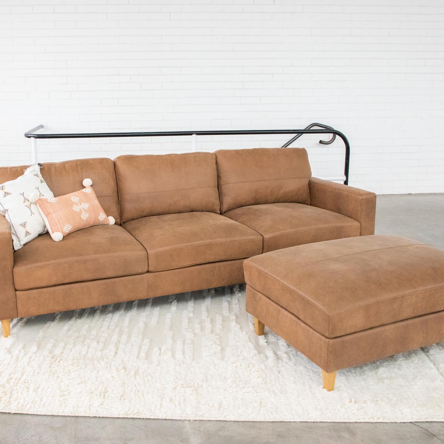 Cara Leather 3.5 Seat Sofa