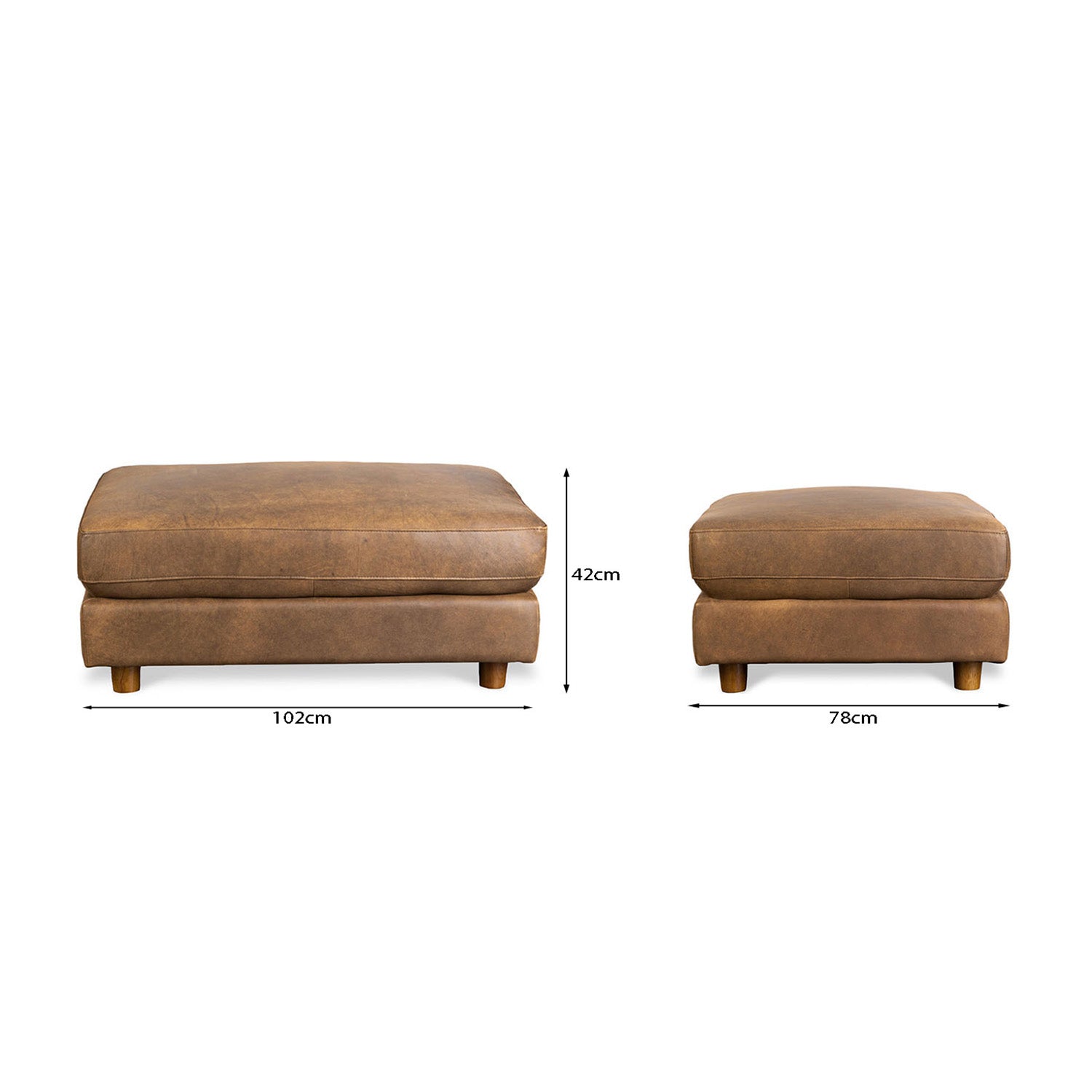 Barcelona Leather Ottoman