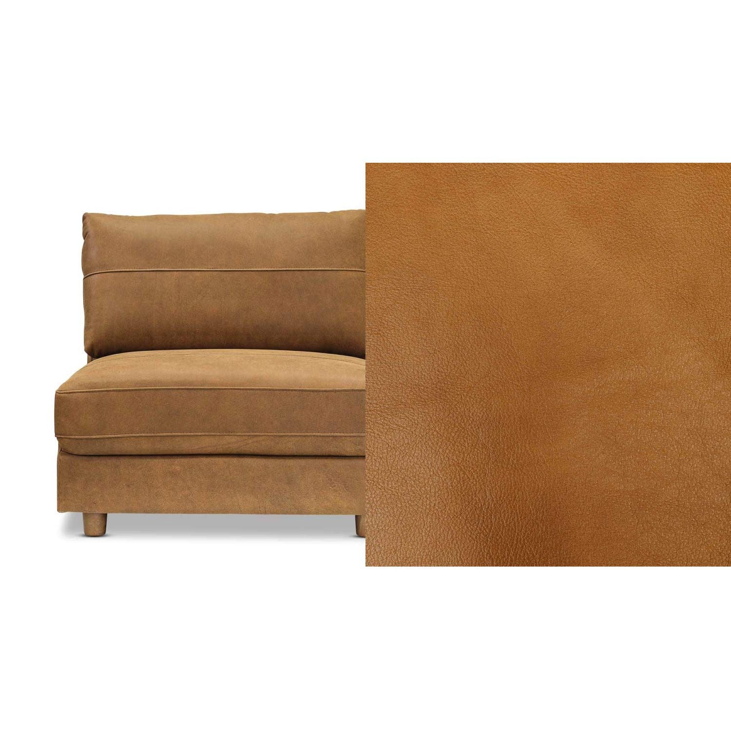 Barcelona Leather 1.5 Armless Chair