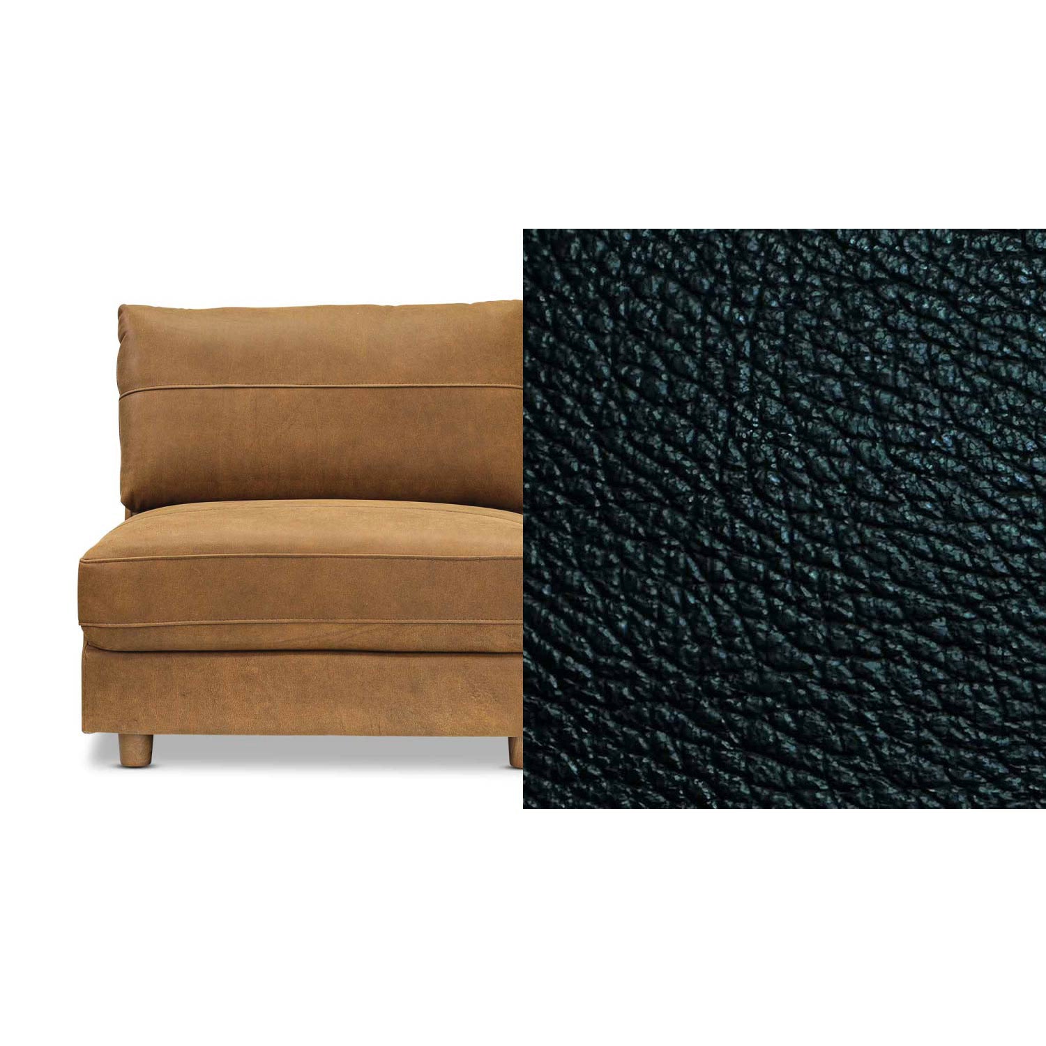 Barcelona Leather 1.5 Armless Chair