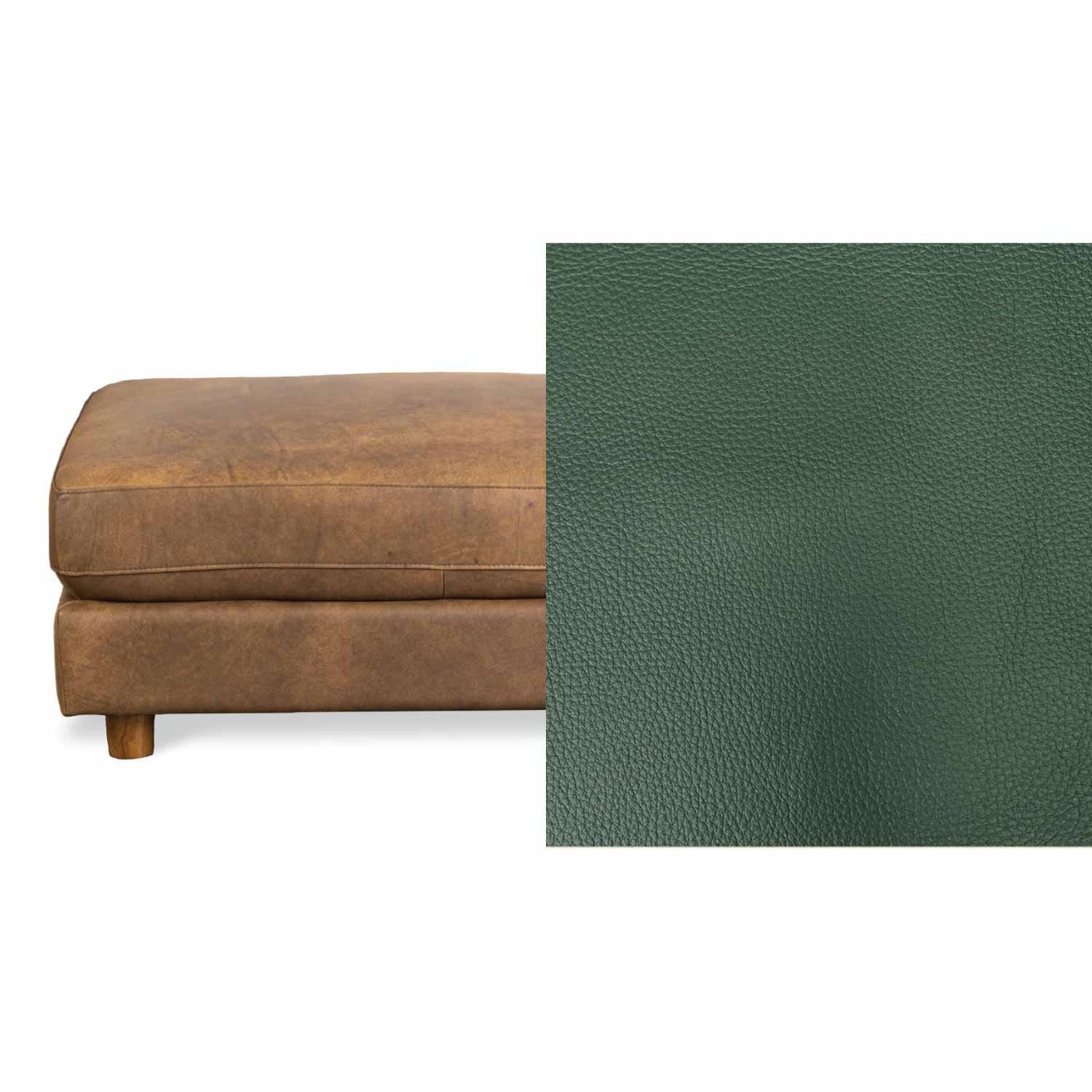 Barcelona Leather Ottoman