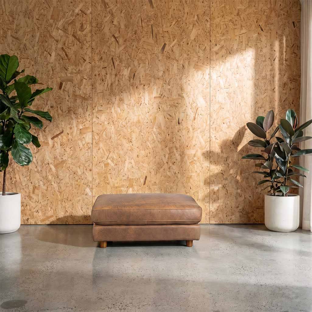 Barcelona Leather Ottoman