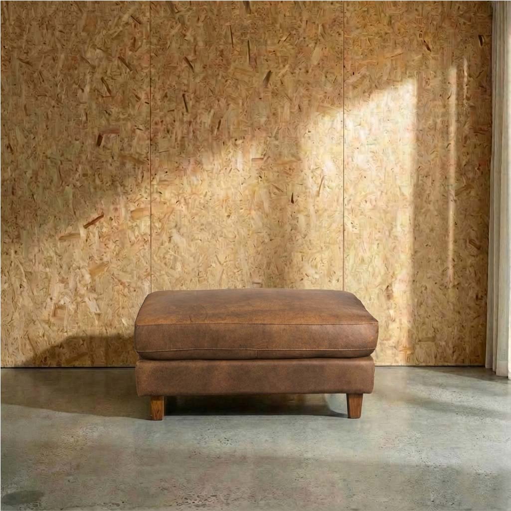 Barcelona Leather Ottoman
