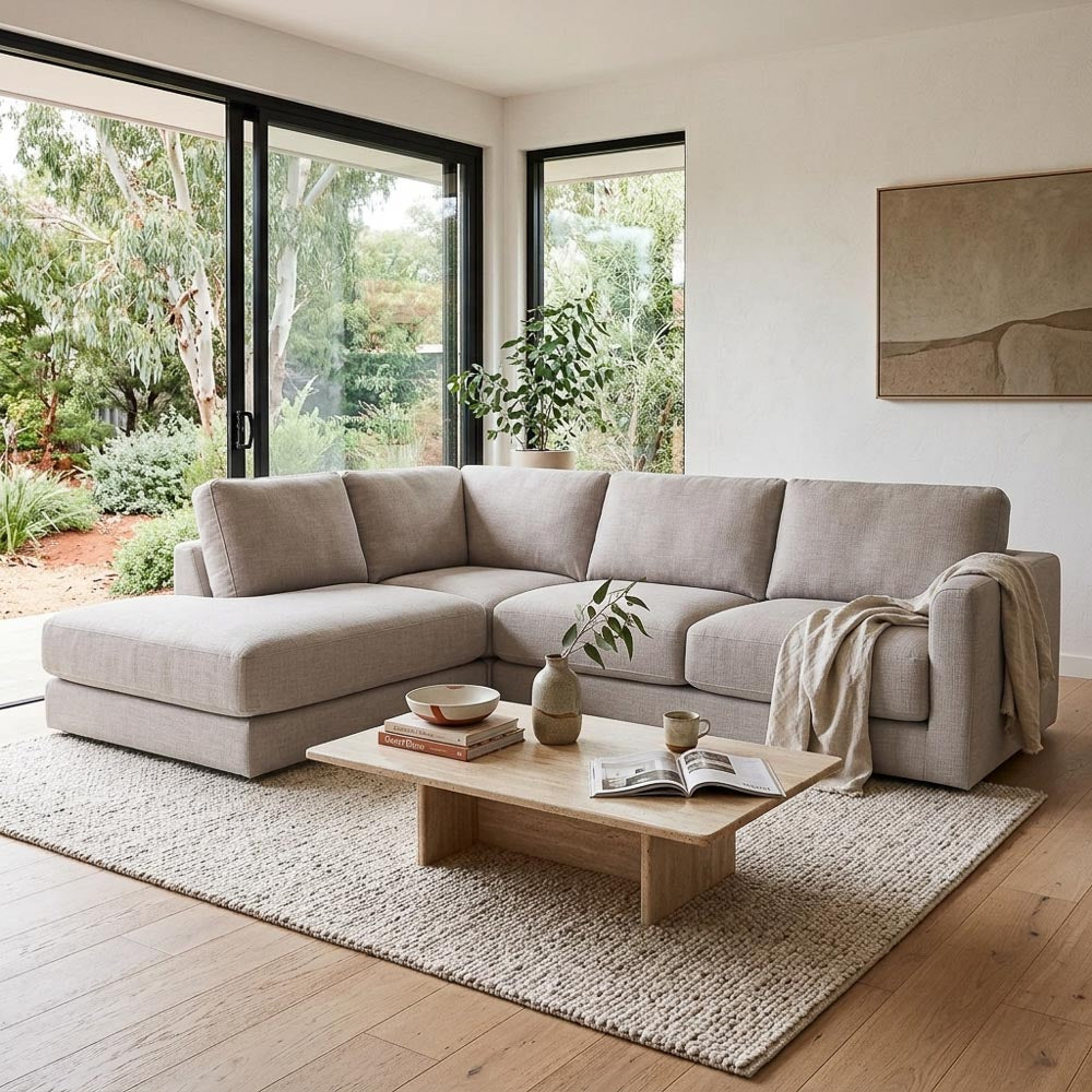 Bella Fabric Left Side Facing Chaise Lounge
