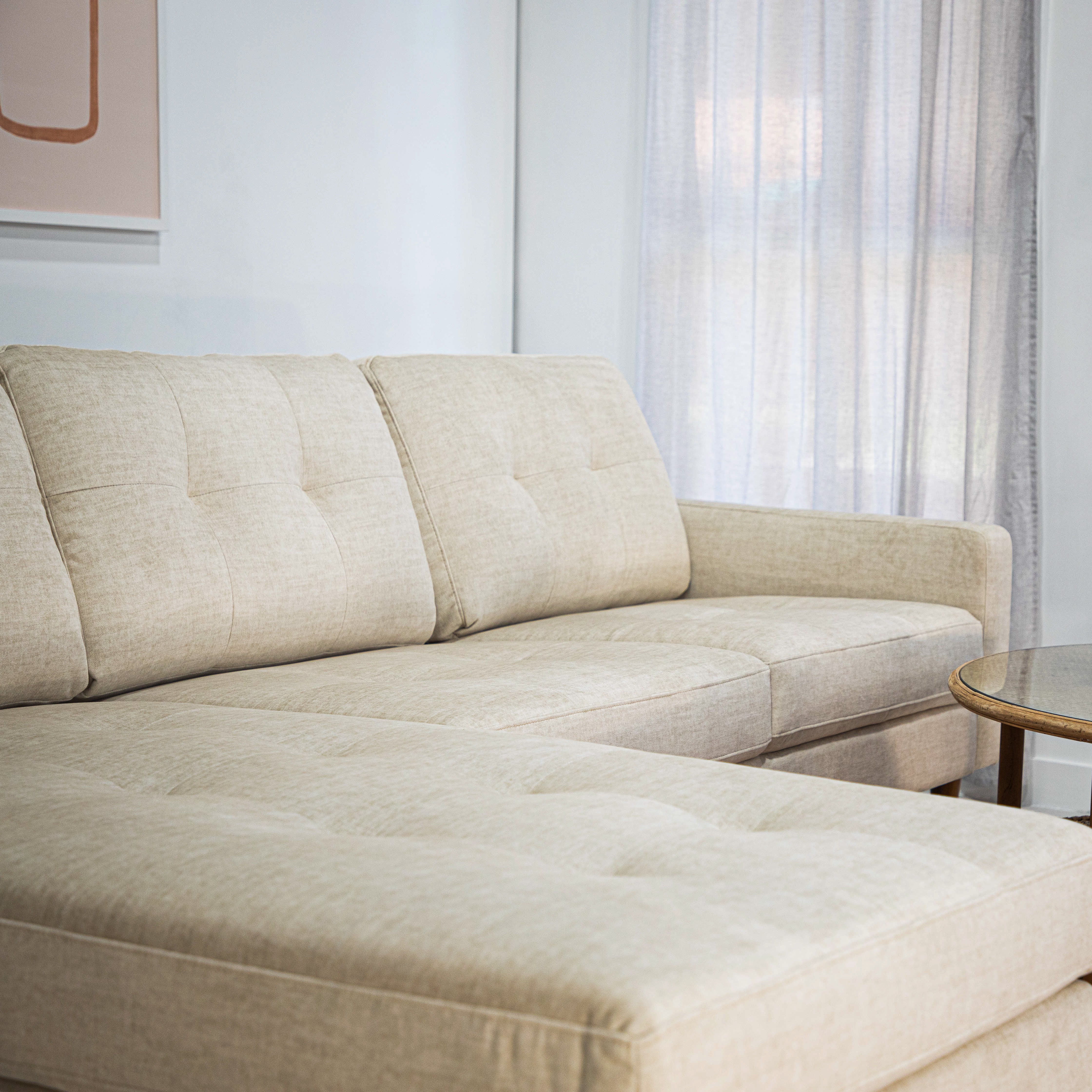 Classic Fabric Right Side Facing Chaise Lounge