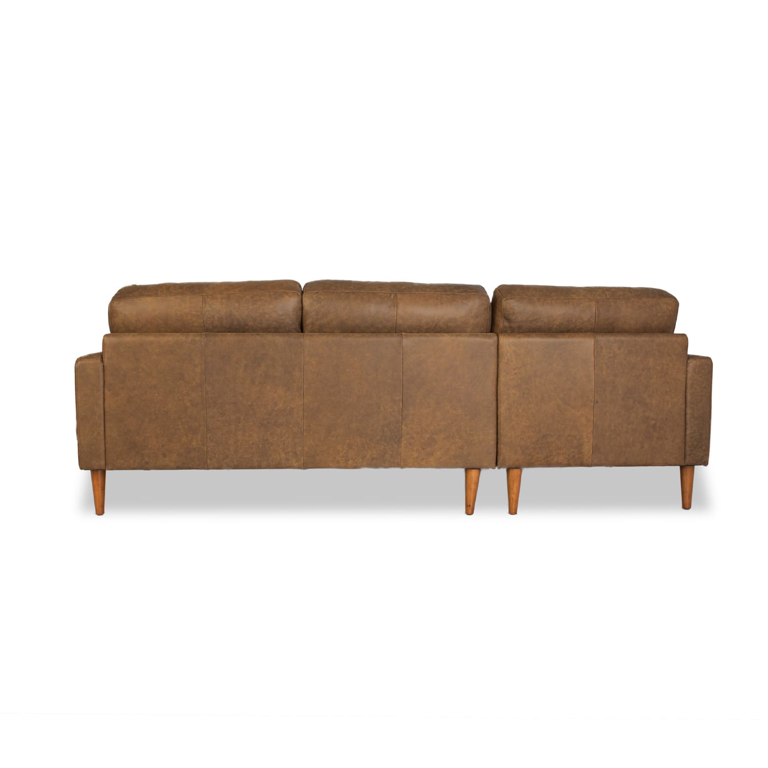 Classic Leather Left Side Facing Chaise Lounge in Brumby Natural Online Warehouse Sale