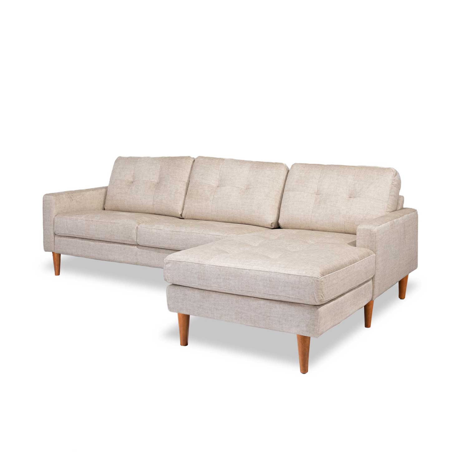 Classic Fabric Right Side Facing Chaise Lounge