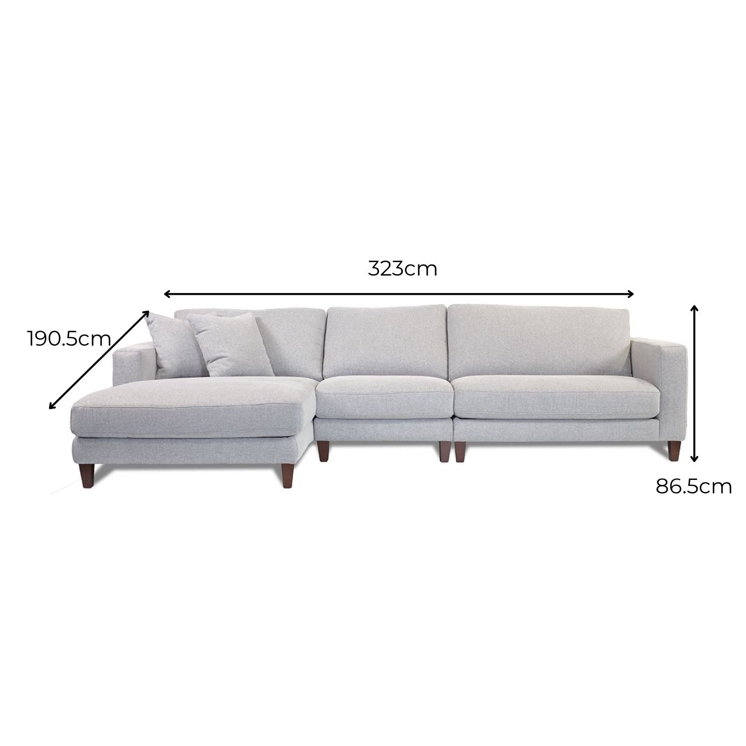 Chelsea Deep 2.5 Seat + 1.5 Armless + Chaise LSF