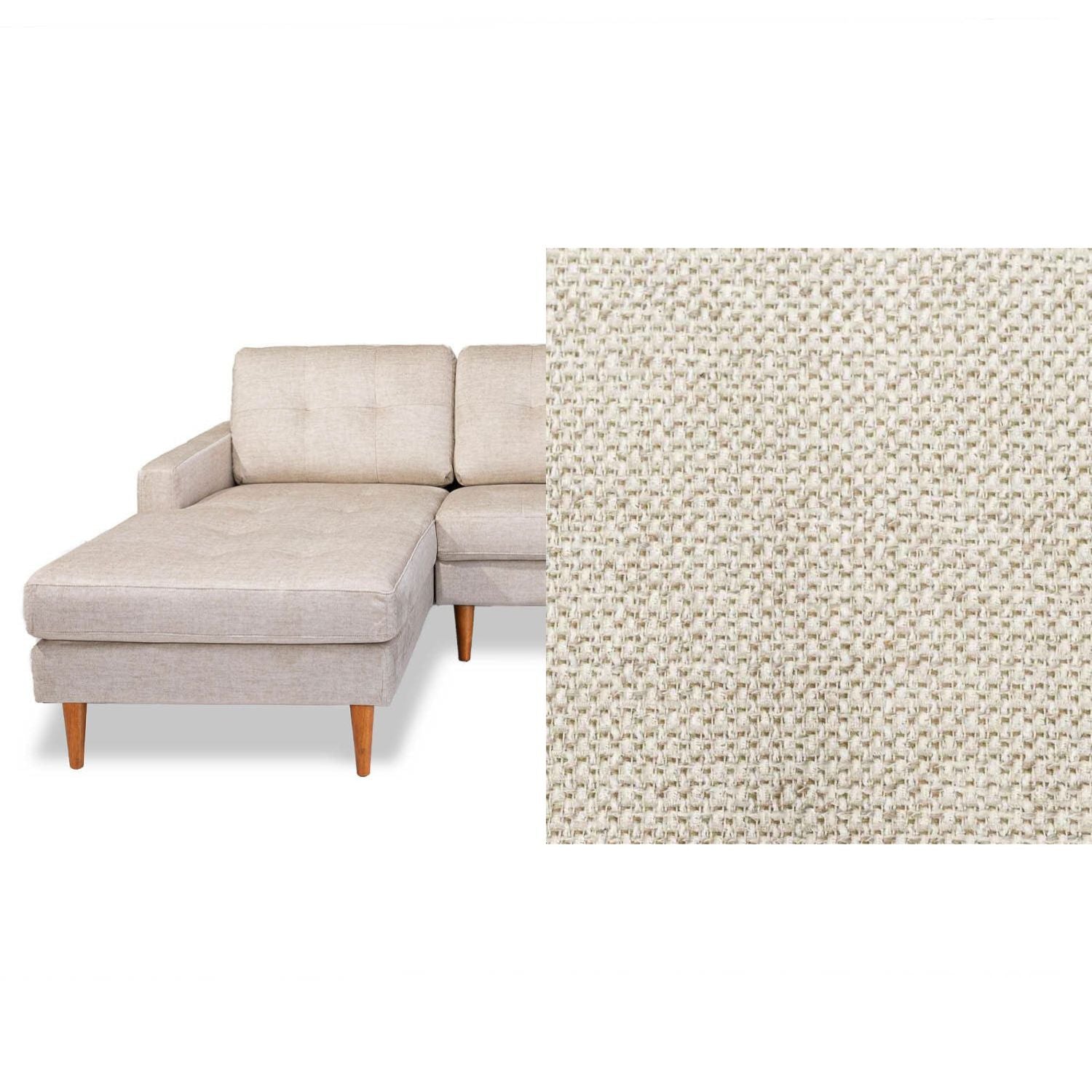 Classic Fabric Left Side Facing Chaise Lounge