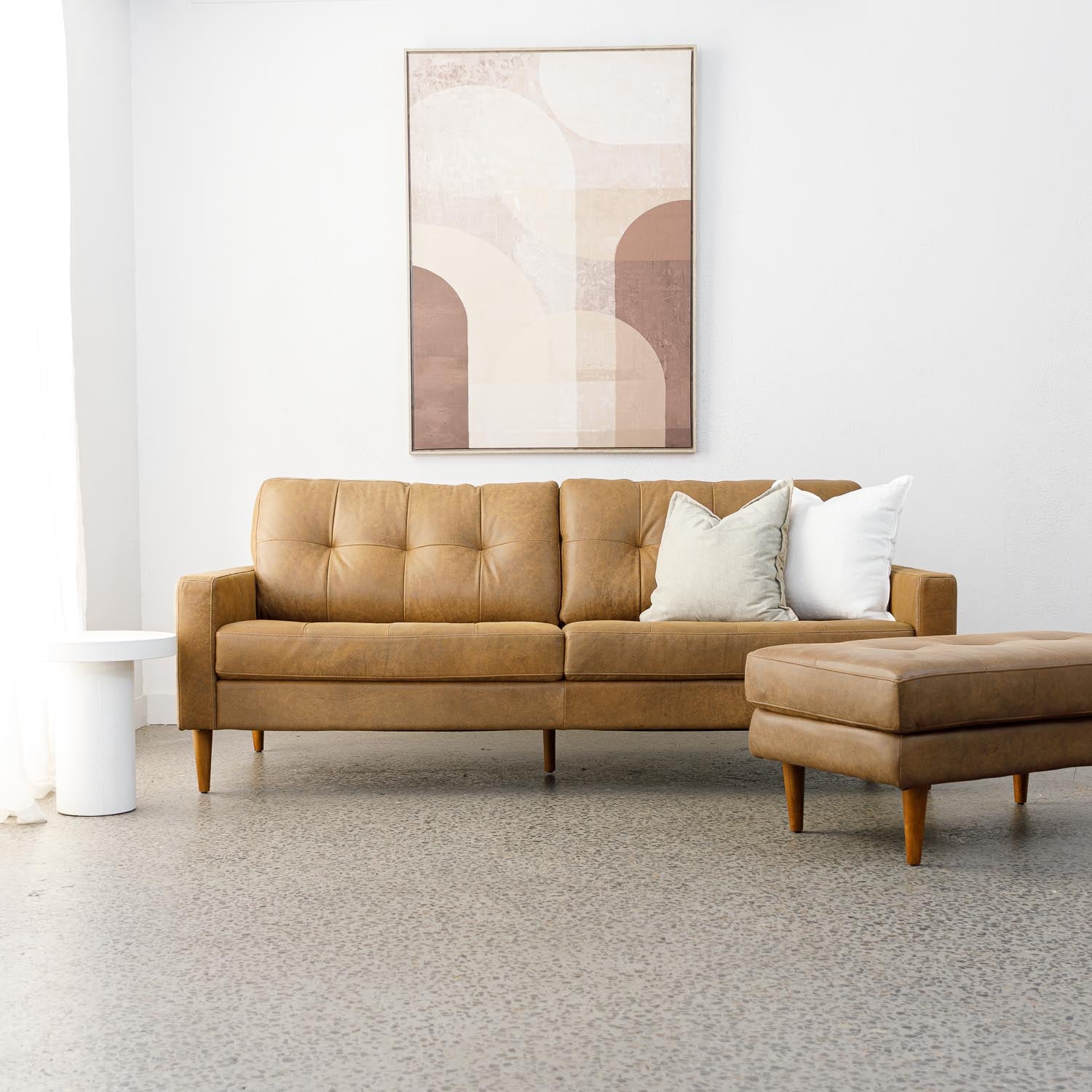 Classic Leather 3 Seat Sofa