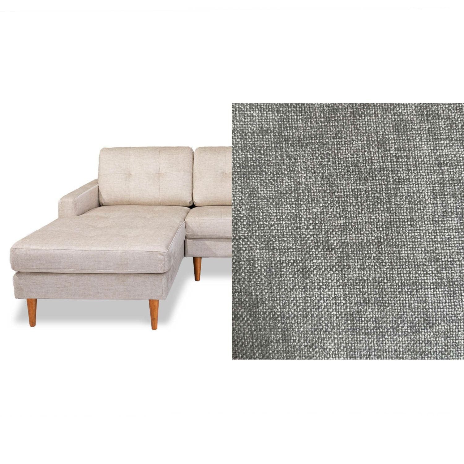 Classic Fabric Left Side Facing Chaise Lounge