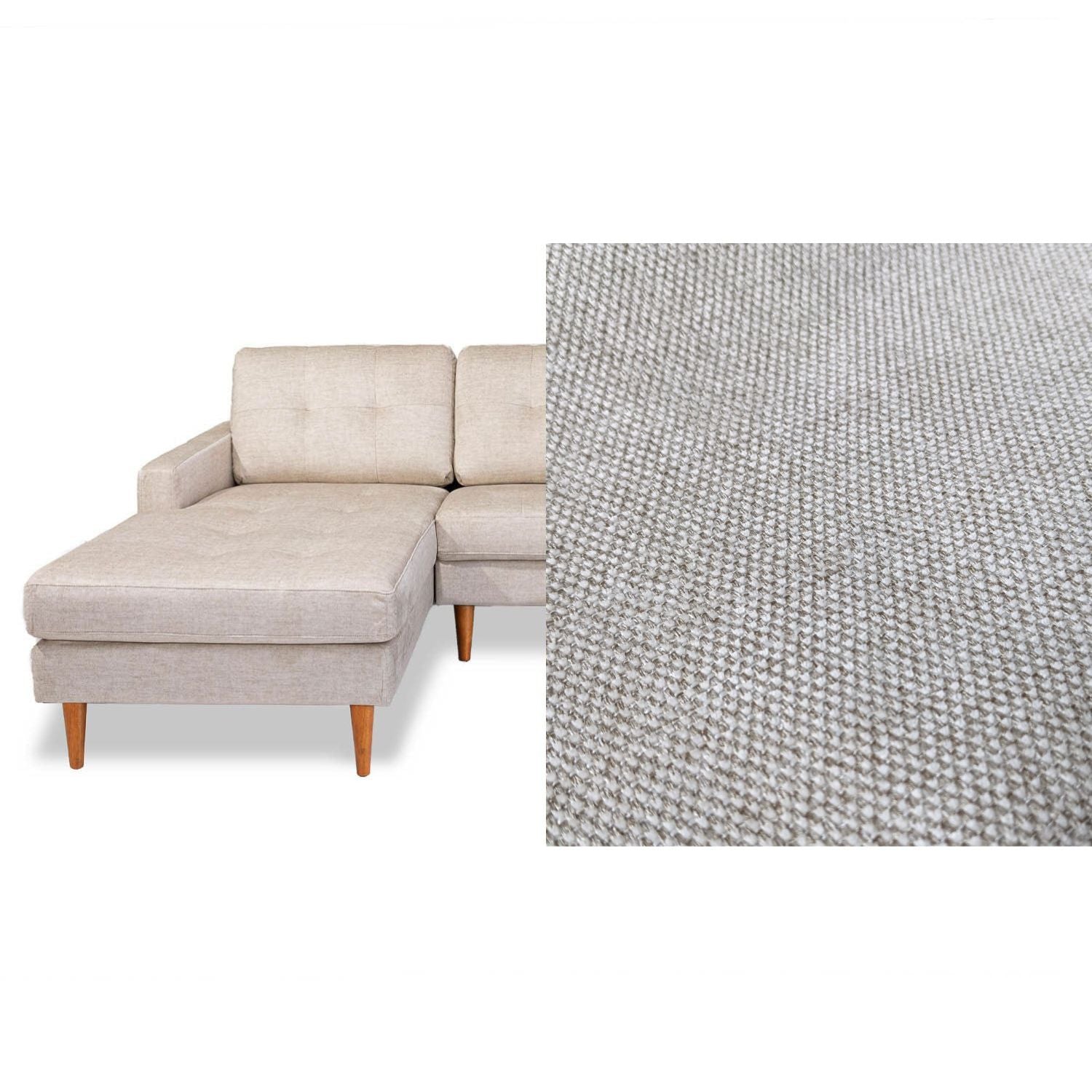 Classic Fabric Left Side Facing Chaise Lounge