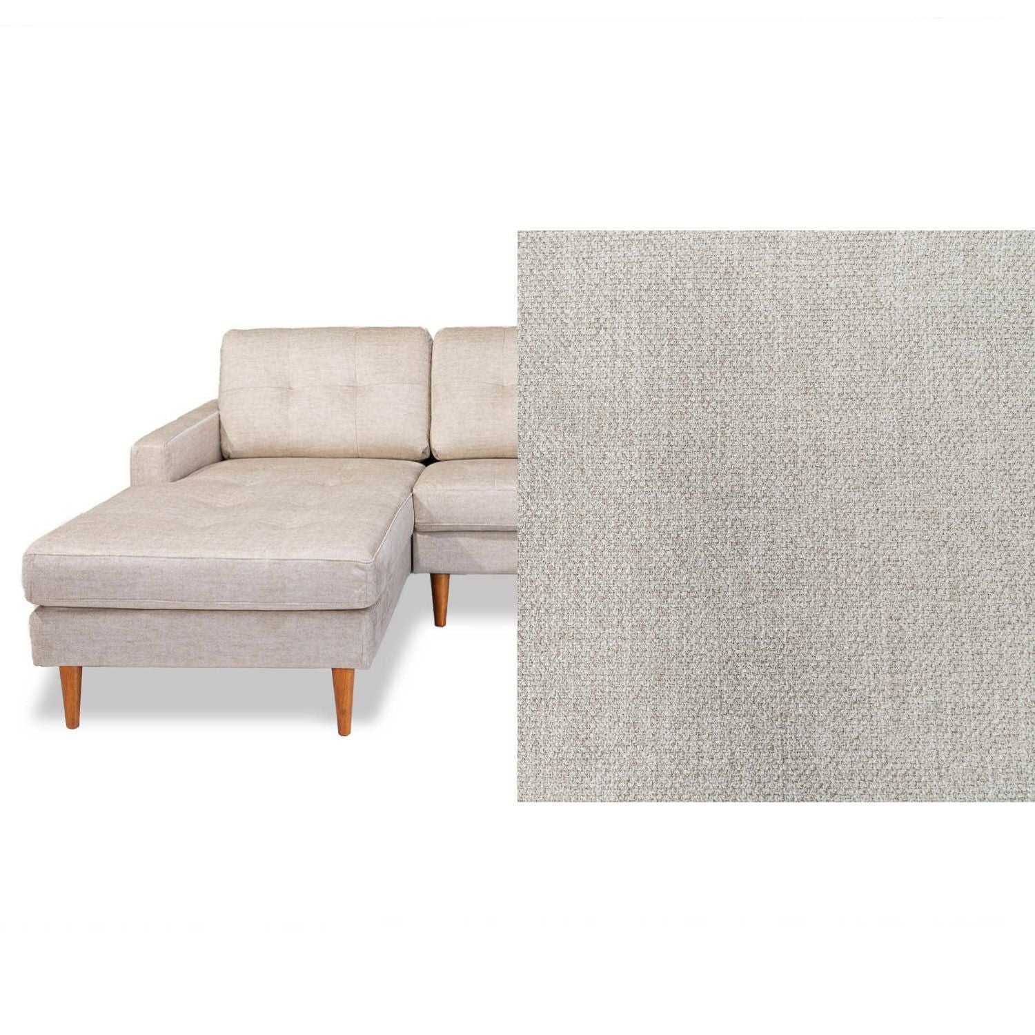 Classic Fabric Left Side Facing Chaise Lounge