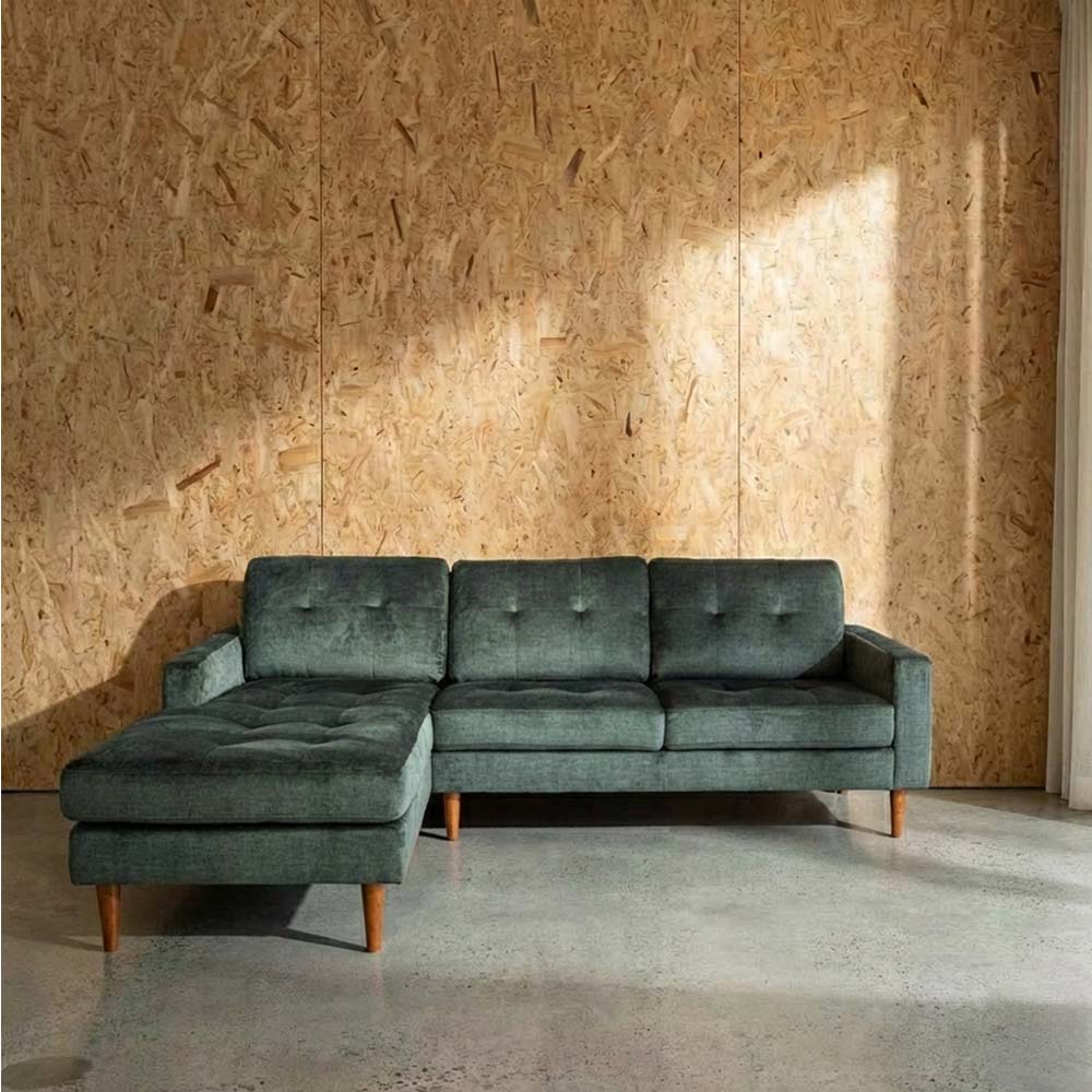 Classic Fabric Left Side Facing Chaise Lounge
