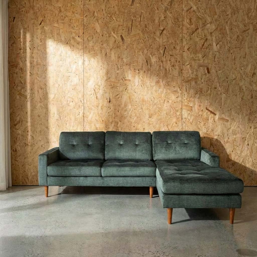 Classic Fabric Right Side Facing Chaise Lounge