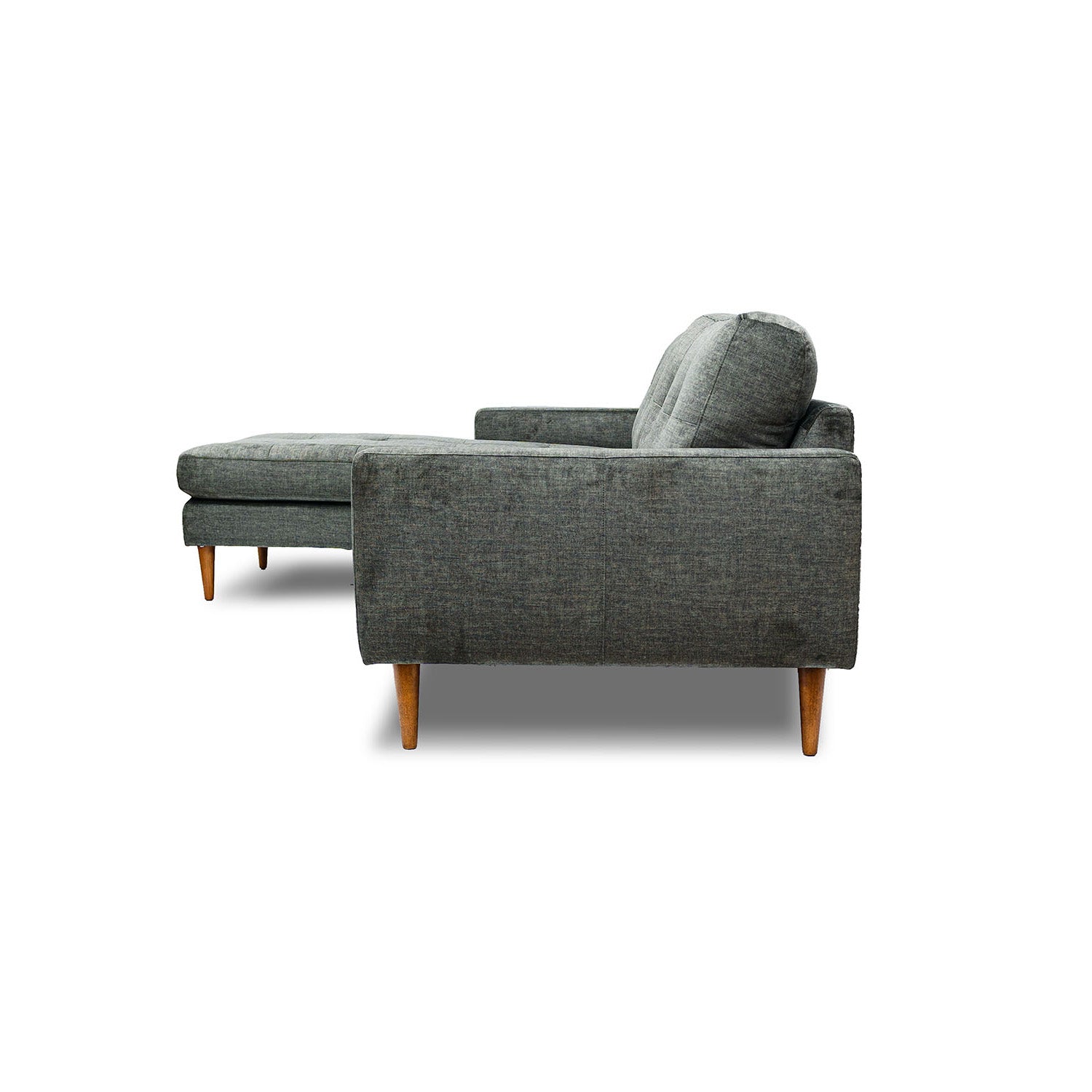 Classic Vogue Velvet Left Side Facing Chaise Lounge in Vogue Moss Online Warehouse Sale