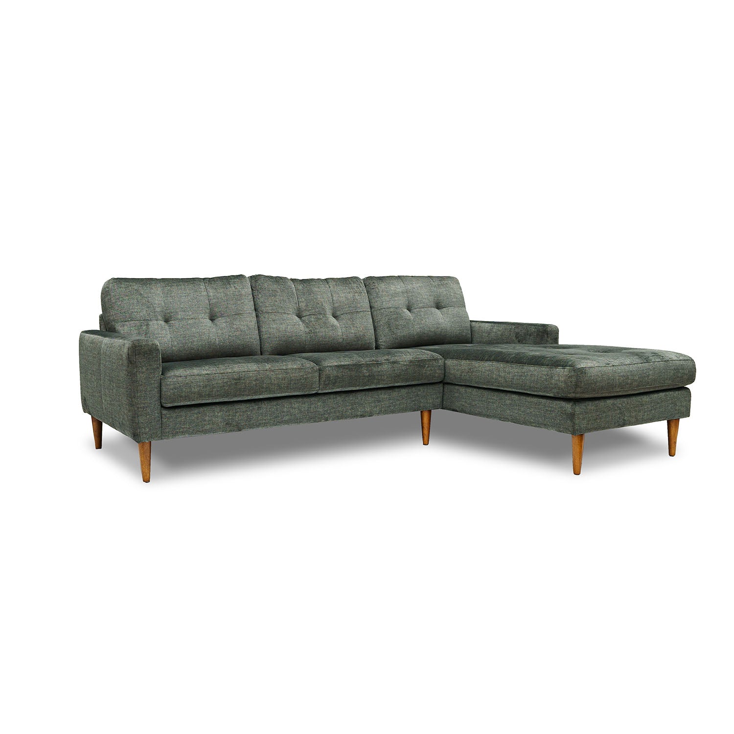 Classic Fabric Right Side Facing Chaise Lounge