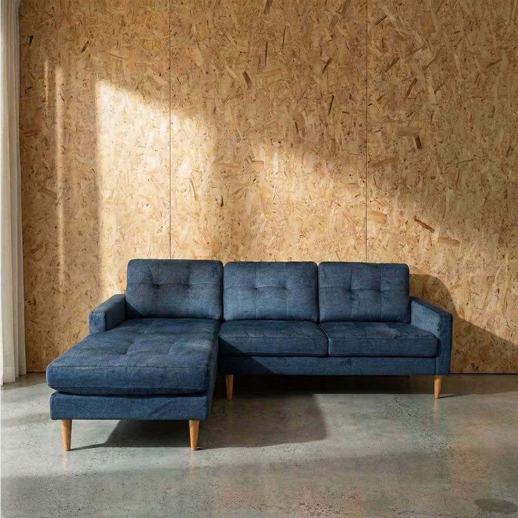 Classic Fabric Left Side Facing Chaise Lounge