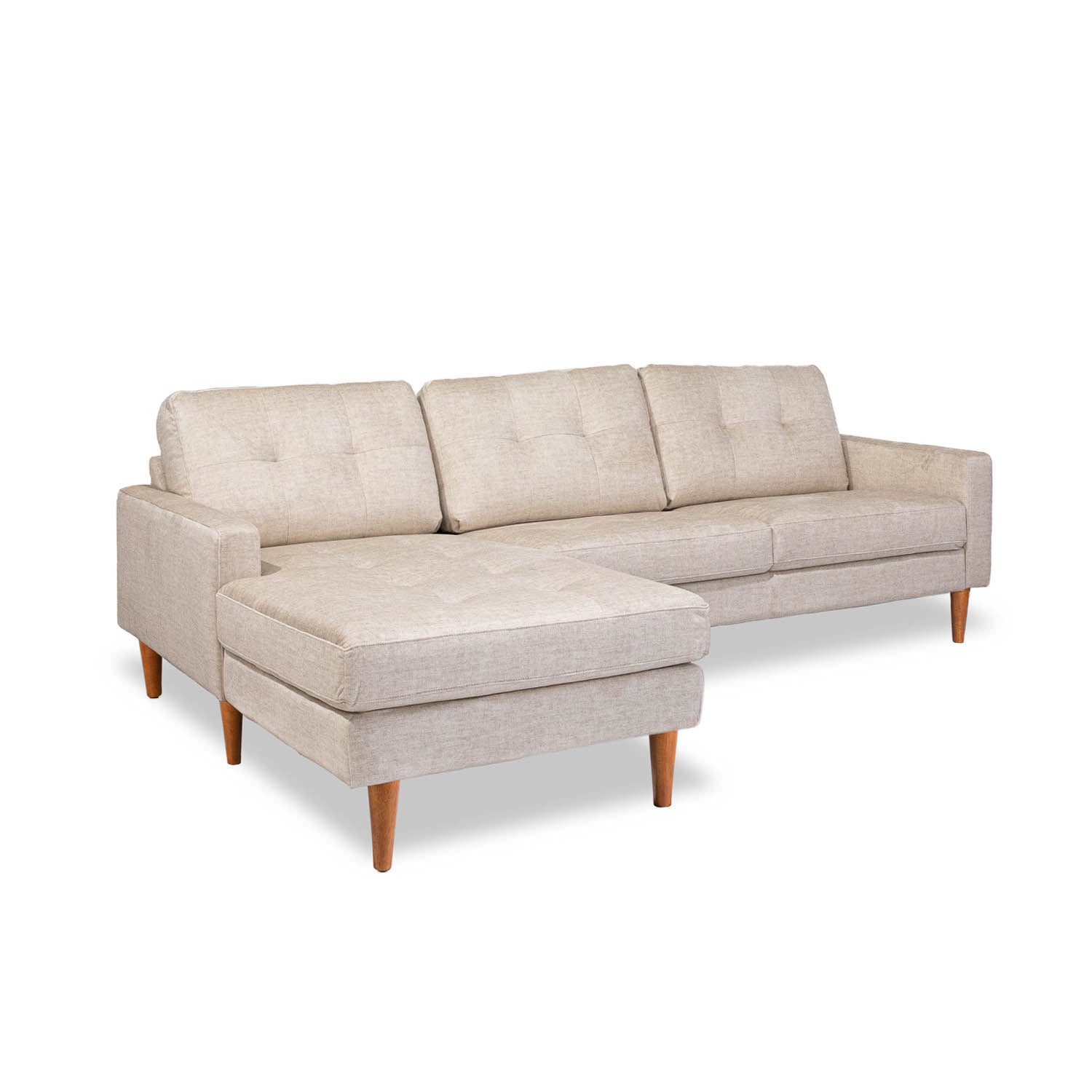 Classic Fabric Left Side Facing Chaise Lounge