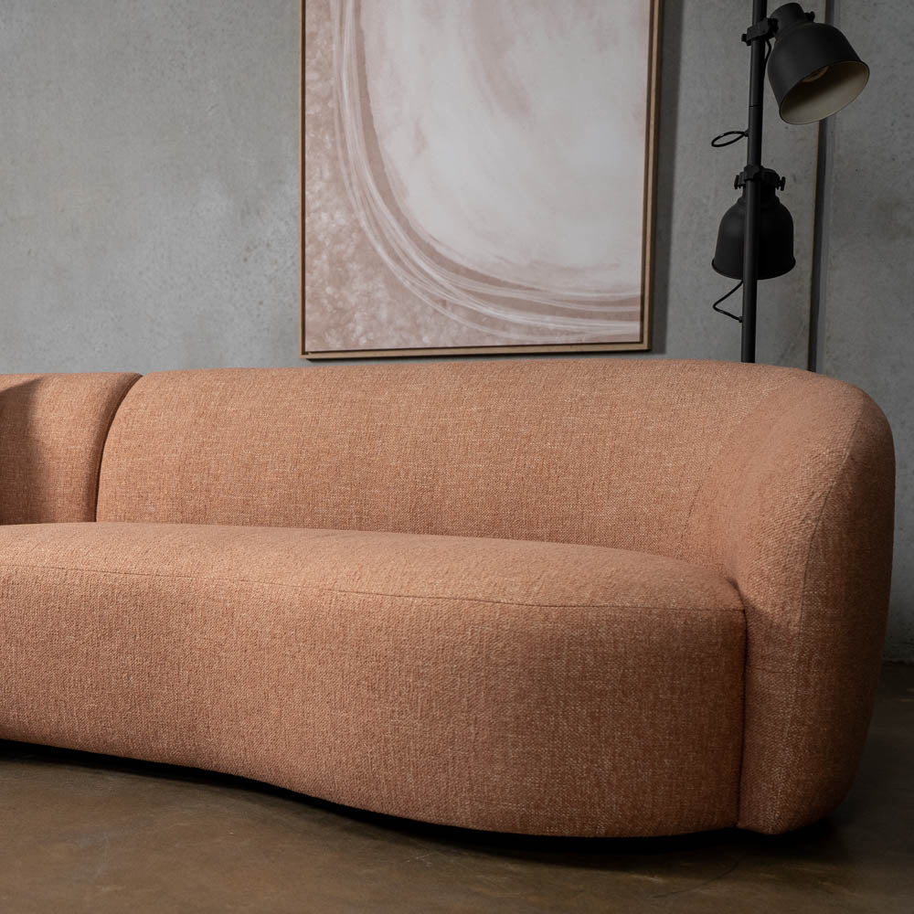 Crescent Fabric Right Side Facing Chaise Lounge