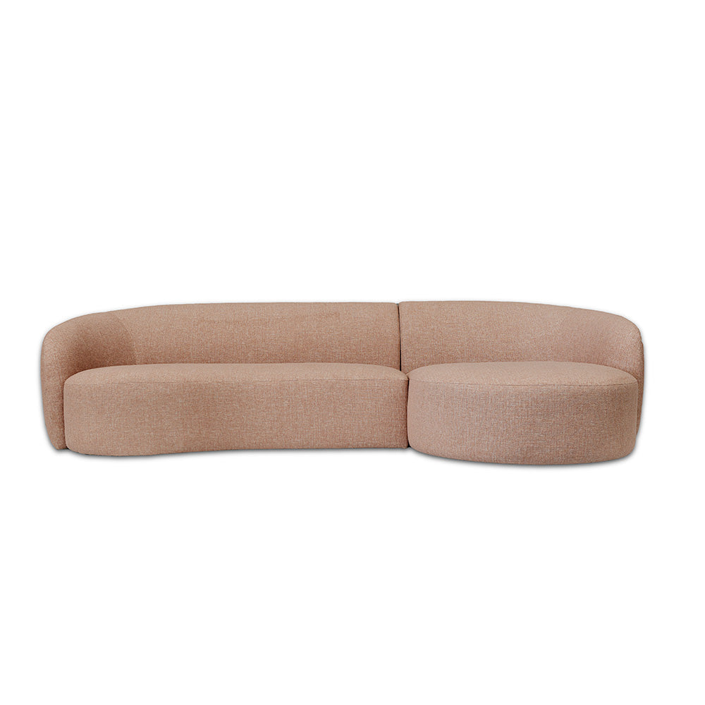 Crescent Fabric Right Side Facing Chaise Lounge