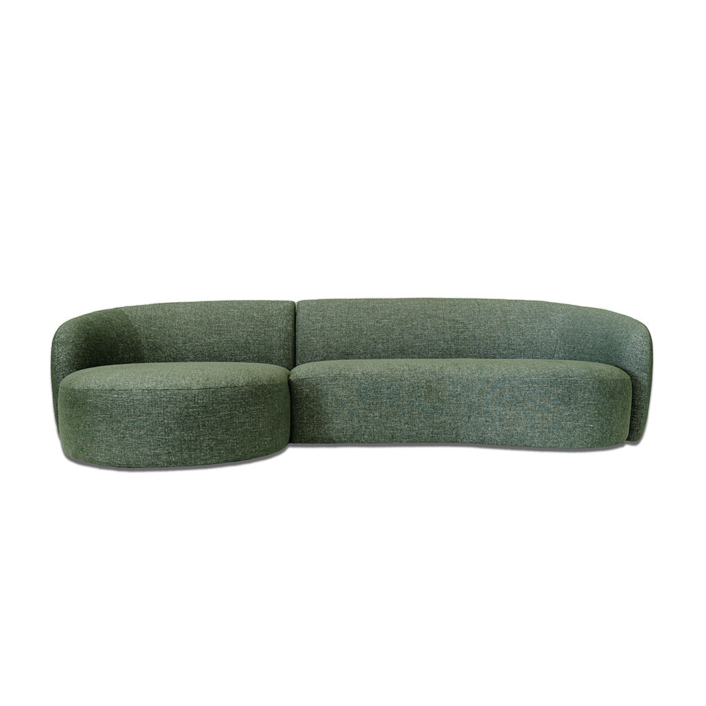 Crescent Fabric Left Side Facing Chaise Lounge