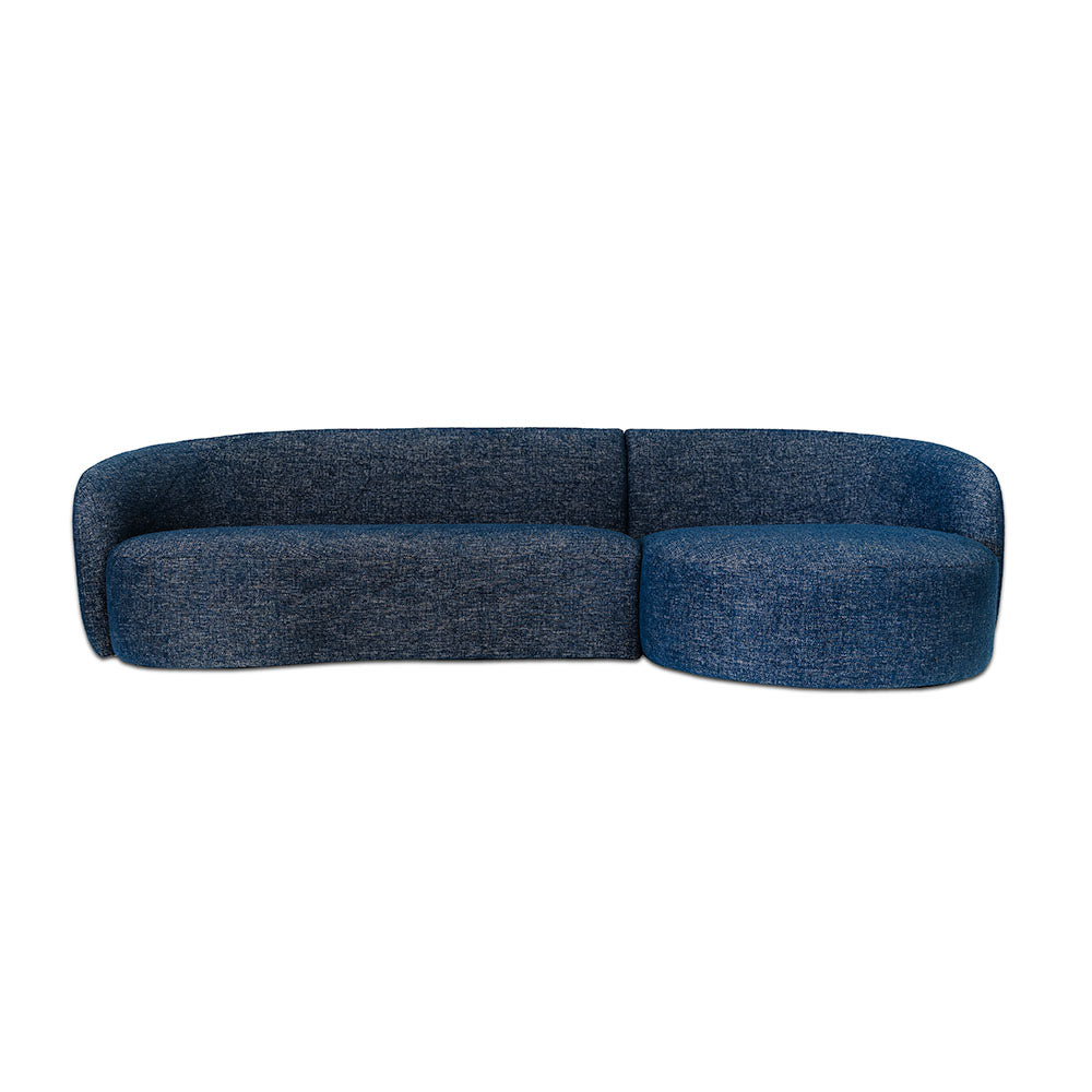 Crescent Fabric Right Side Facing Chaise Lounge