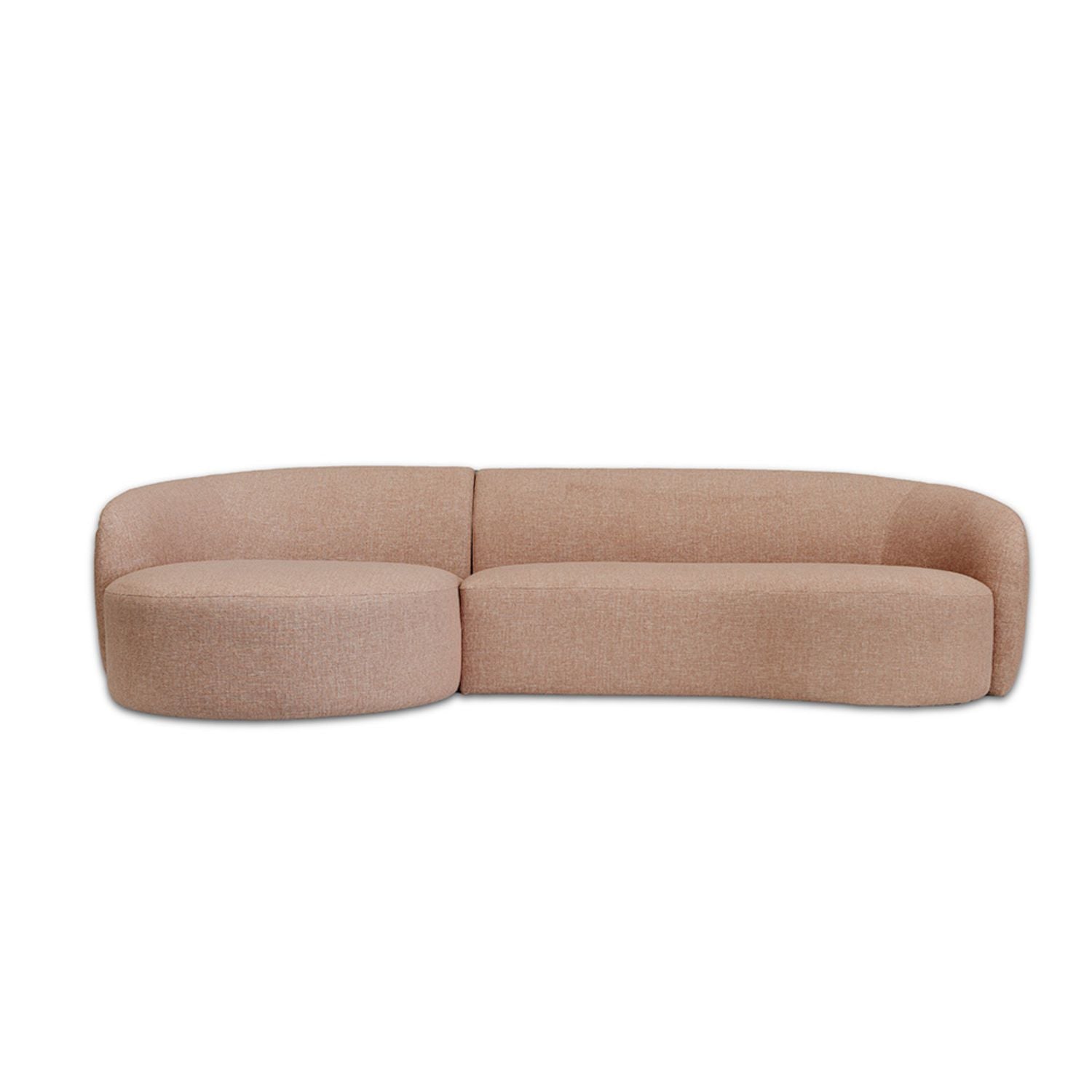 Crescent Fabric Left Side Facing Chaise Lounge
