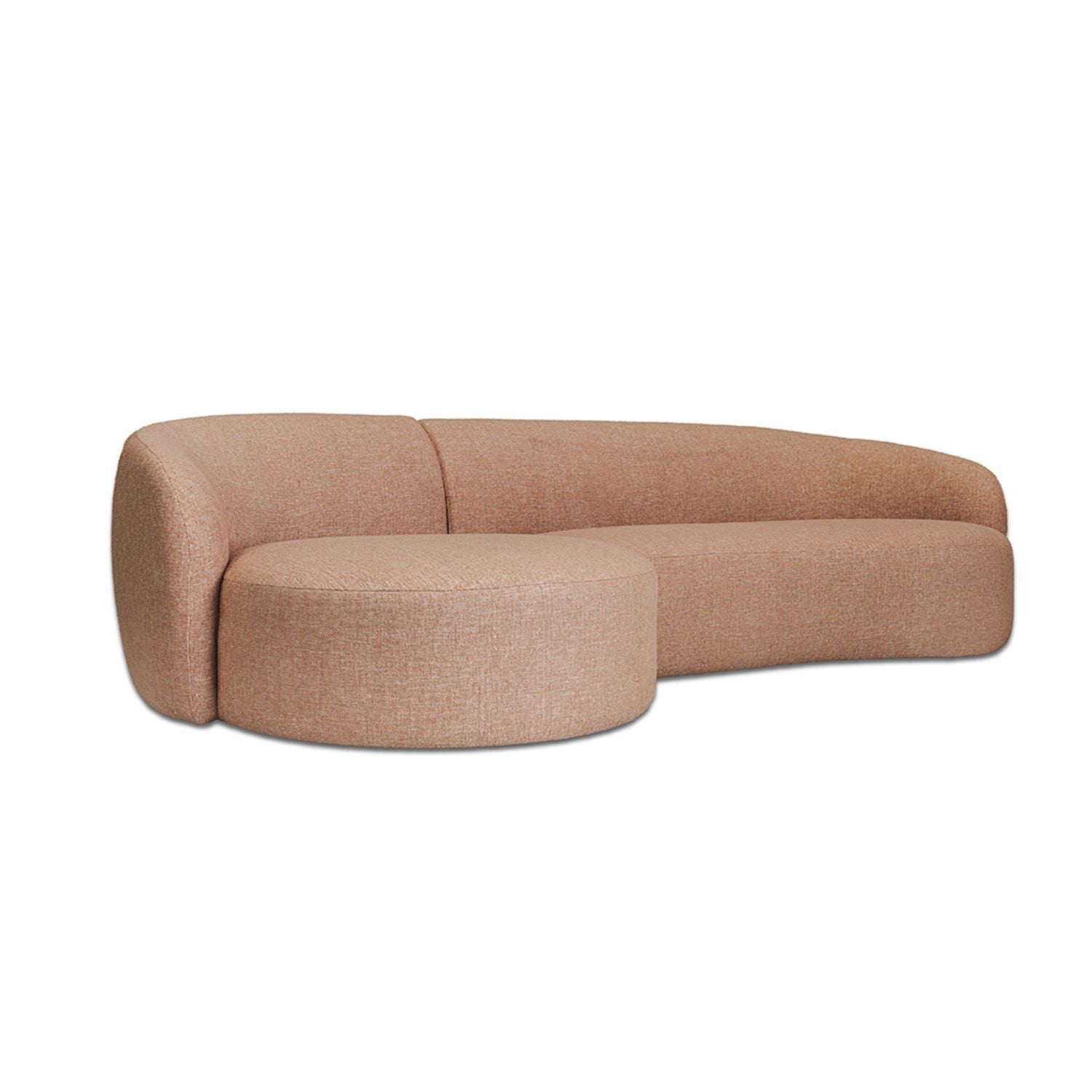 Crescent Fabric Left Side Facing Chaise Lounge
