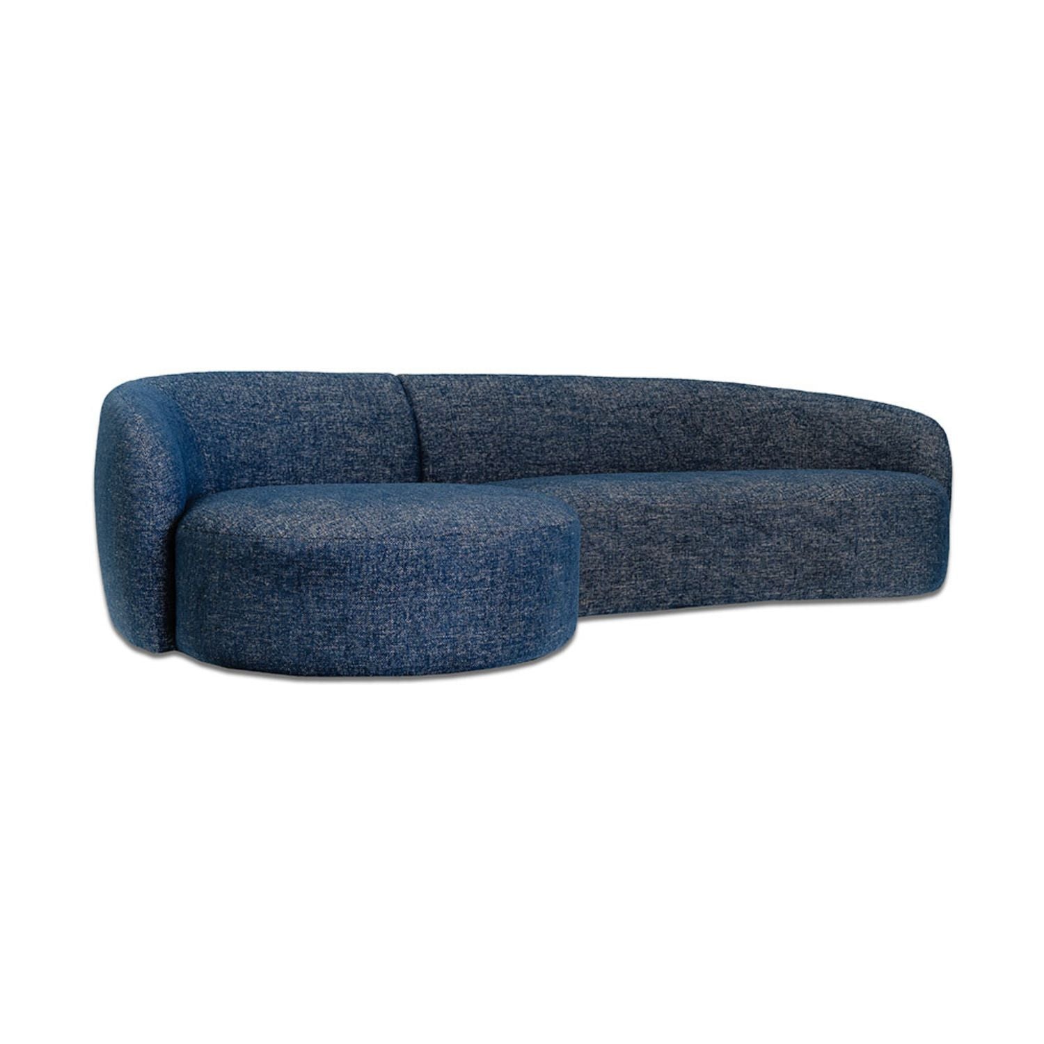 Crescent Fabric Left Side Facing Chaise Lounge
