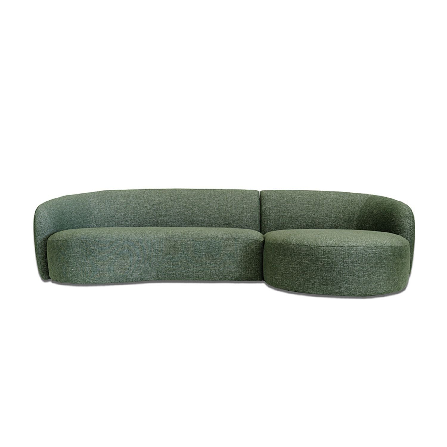 Crescent Fabric Right Side Facing Chaise Lounge