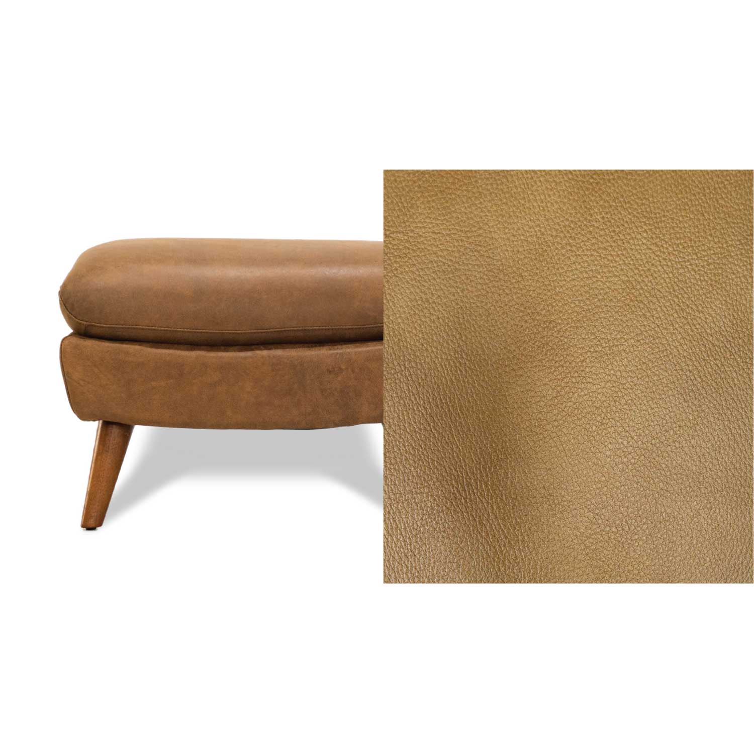Lunar Leather Ottoman