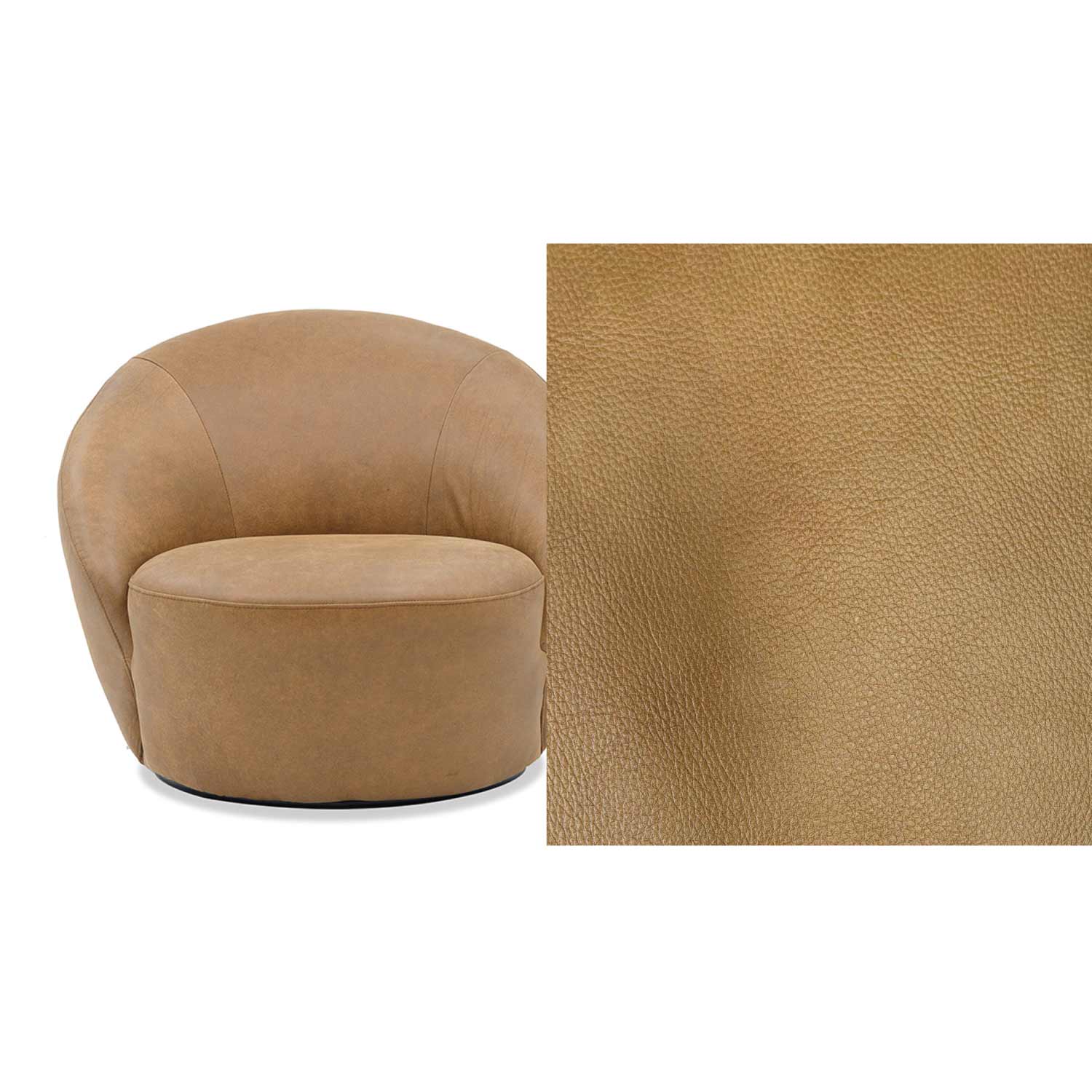 Daisy Leather Swivel Chair